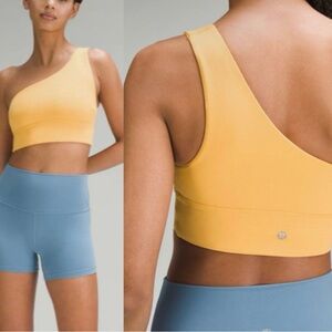 Lululemon one strap orange sports bra